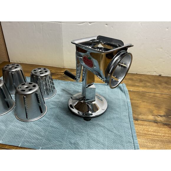 Vintage King Kutter Healthy Gourmet Kitchen Cutter Food Processor Slicer 5 Cones - Picture 6 of 16